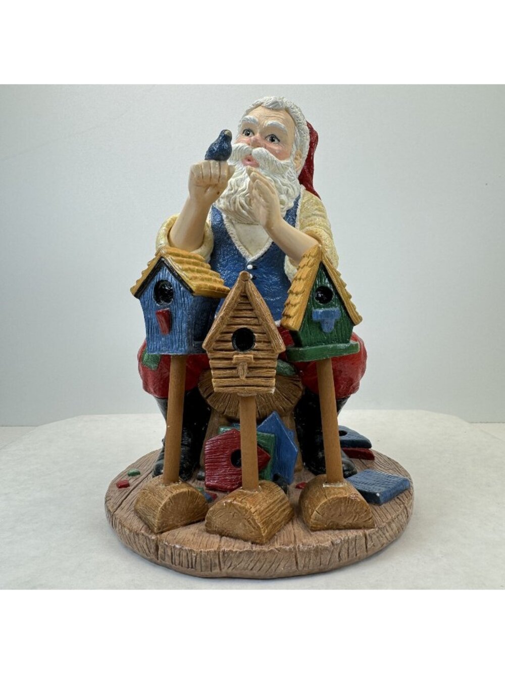 Vintage Wee Crafts Santa Birdhouse Figurine "A Friend to All" Painted 10" #21753